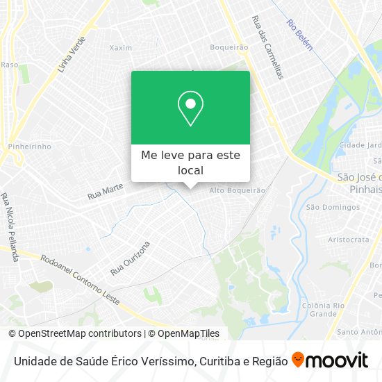 Unidade de Saúde Érico Veríssimo mapa