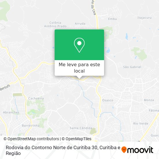 Rodovia do Contorno Norte de Curitiba 30 mapa