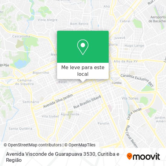 Avenida Visconde de Guarapuava 3530 mapa