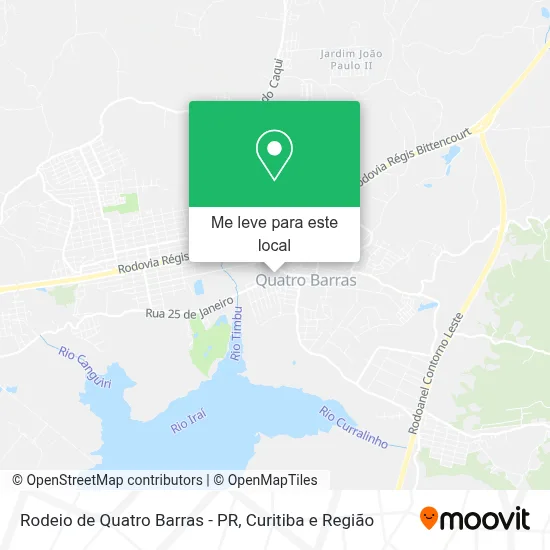 Rodeio de Quatro Barras - PR mapa