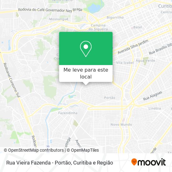 Rua Vieira Fazenda - Portão mapa