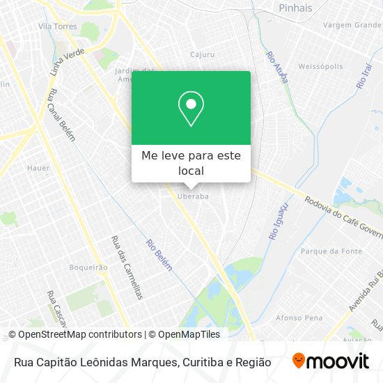 Rua Capitão Leônidas Marques mapa