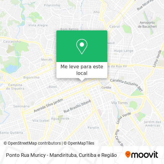 Ponto Rua Muricy - Mandirituba mapa