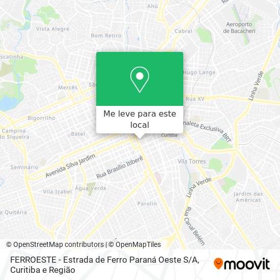 FERROESTE - Estrada de Ferro Paraná Oeste S / A mapa