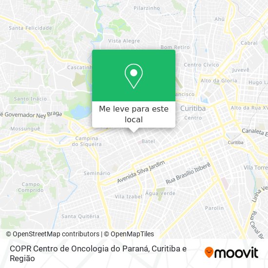 COPR Centro de Oncologia do Paraná mapa