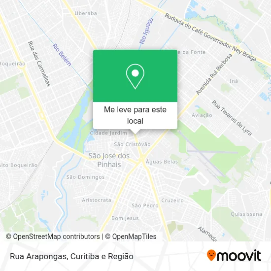 Rua Arapongas mapa