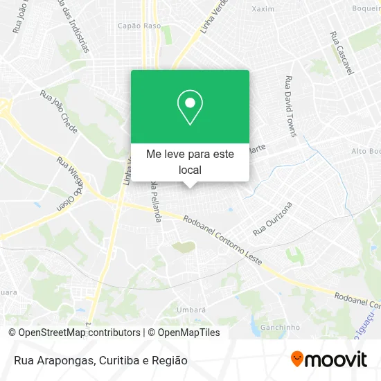 Rua Arapongas mapa