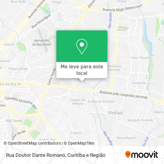 Rua Doutor Dante Romanó mapa