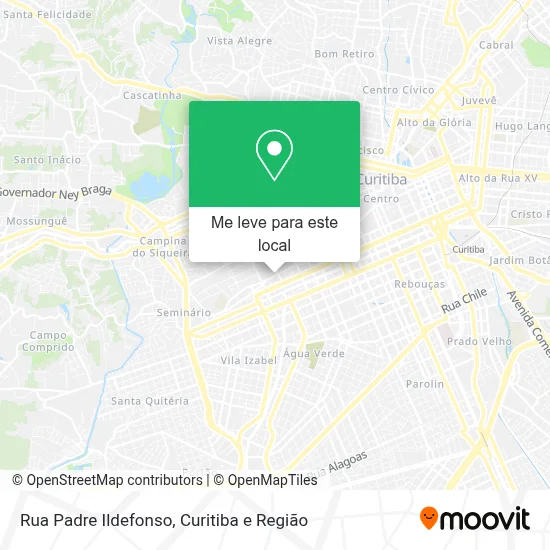 Rua Padre Ildefonso mapa