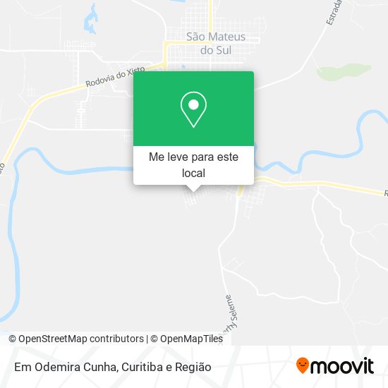 Em Odemira Cunha mapa