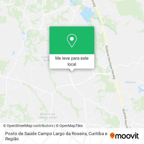 Posto de Saúde Campo Largo da Roseira mapa
