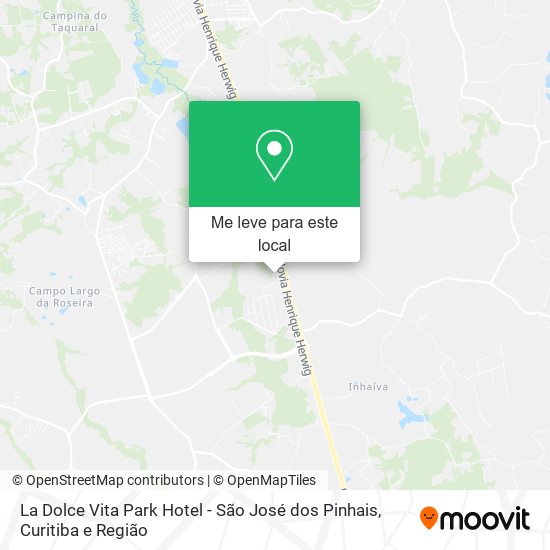 La Dolce Vita Park Hotel - São José dos Pinhais mapa