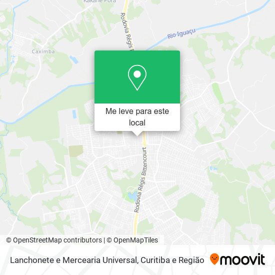 Lanchonete e Mercearia Universal mapa