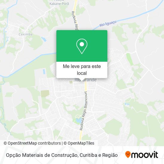 Opção Materiais de Construção mapa