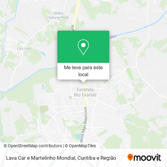 Lava Car e Martelinho Mondial mapa