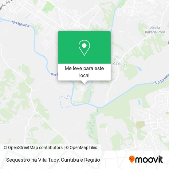Sequestro na Vila Tupy mapa