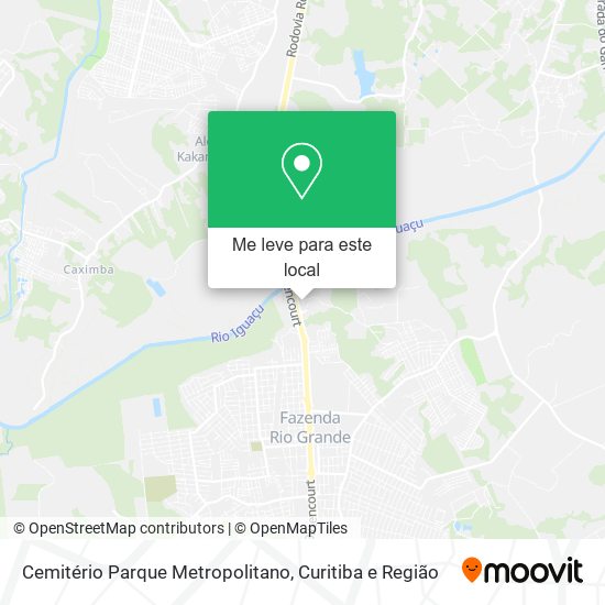 Cemitério Parque Metropolitano mapa
