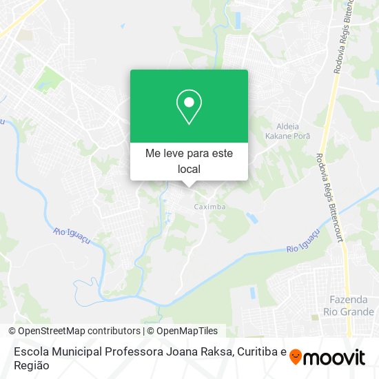 Escola Municipal Professora Joana Raksa mapa