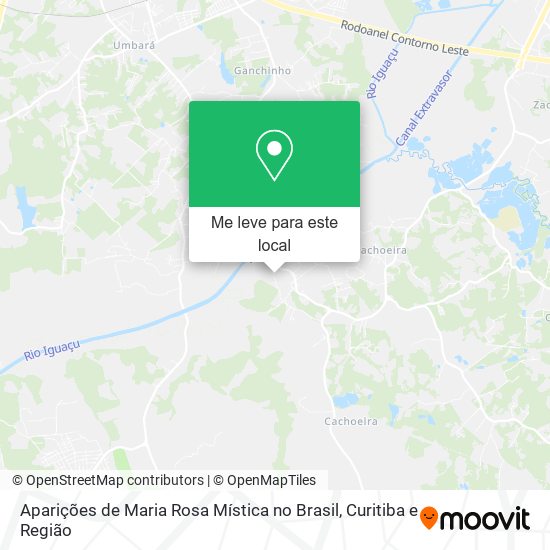 Aparições de Maria Rosa Mística no Brasil mapa