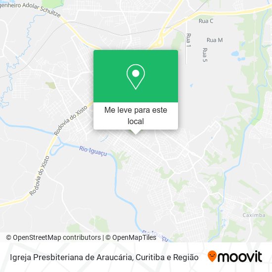 Igreja Presbiteriana de Araucária mapa