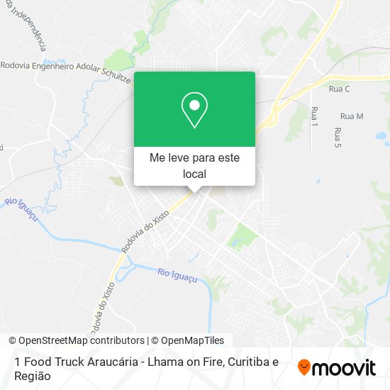 1 Food Truck Araucária - Lhama on Fire mapa