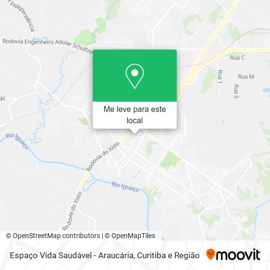 Espaço Vida Saudável - Araucária mapa