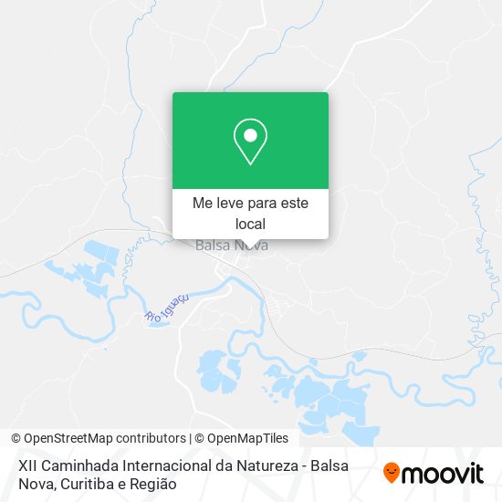 XII Caminhada Internacional da Natureza - Balsa Nova mapa