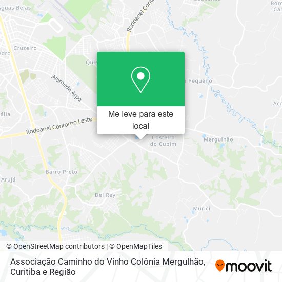 Associação Caminho do Vinho Colônia Mergulhão mapa