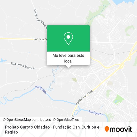 Projeto Garoto Cidadão - Fundação Csn mapa