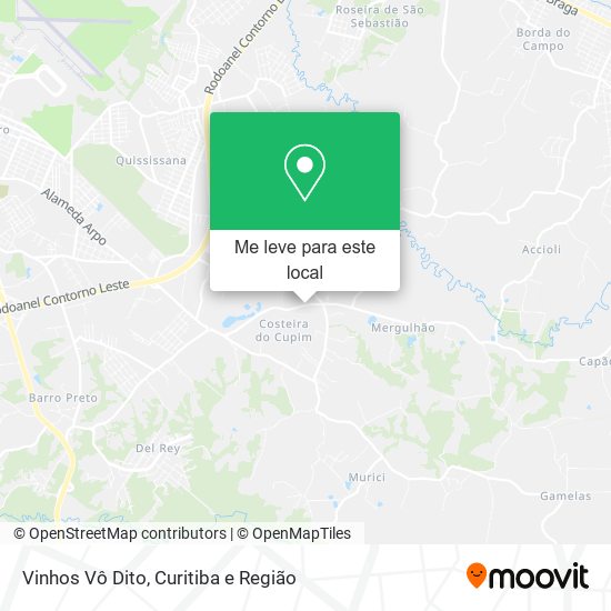 Vinhos Vô Dito mapa