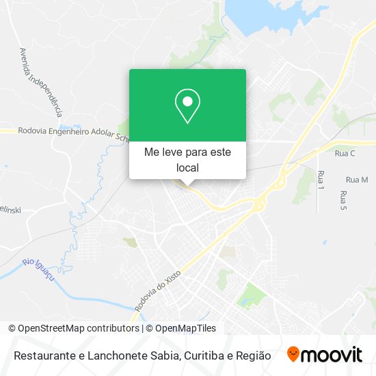 Restaurante e Lanchonete Sabia mapa