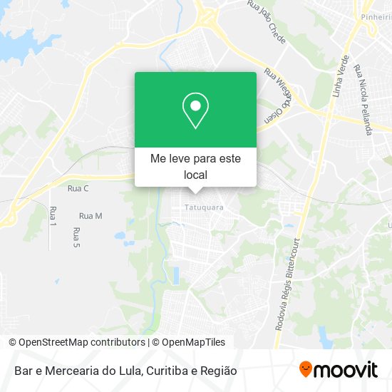 Bar e Mercearia do Lula mapa