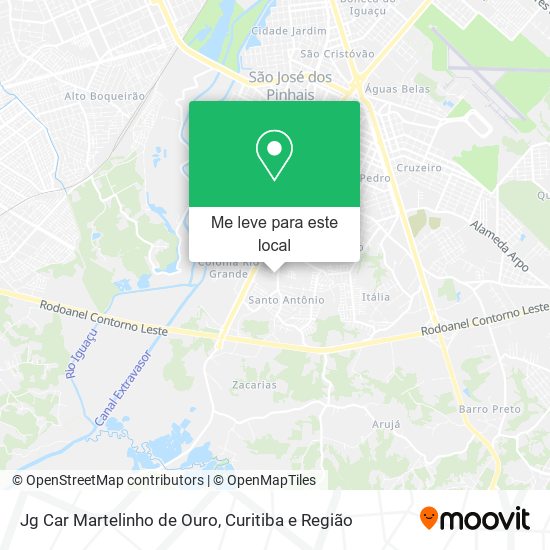 Jg Car Martelinho de Ouro mapa