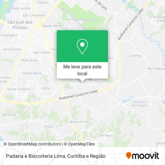 Padaria e Biscoiteria Lima mapa