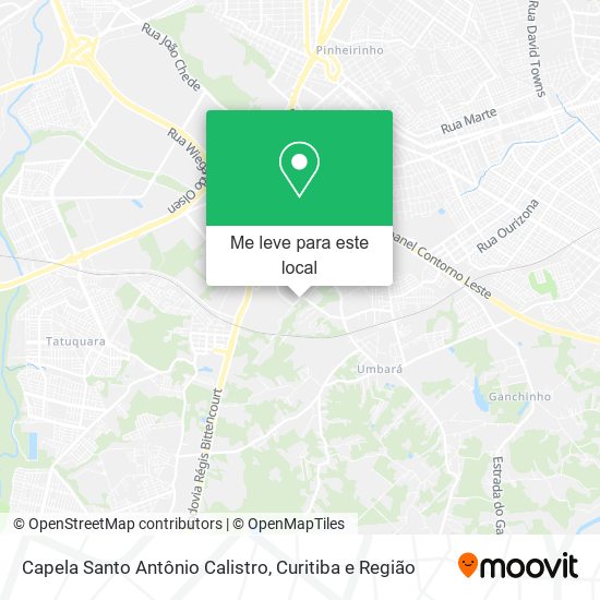 Capela Santo Antônio Calistro mapa