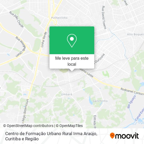Centro de Formação Urbano Rural Irma Araújo mapa