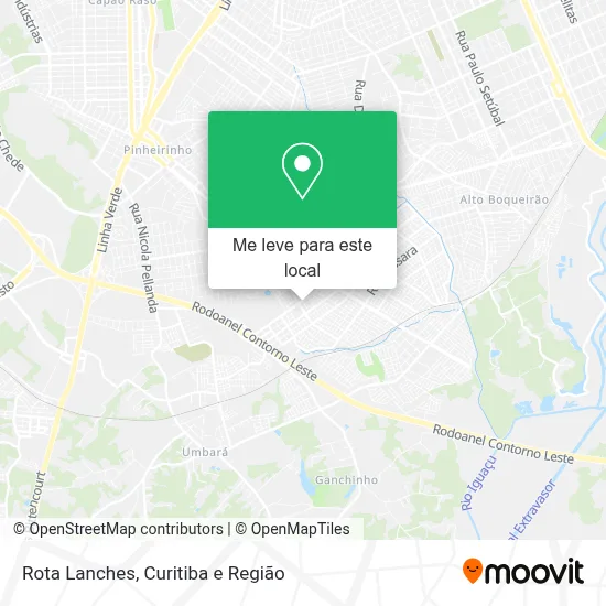 Rota Lanches mapa