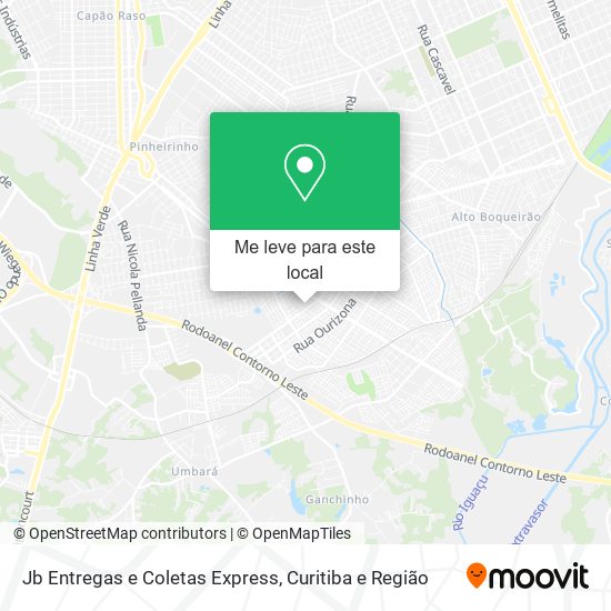 Jb Entregas e Coletas Express mapa
