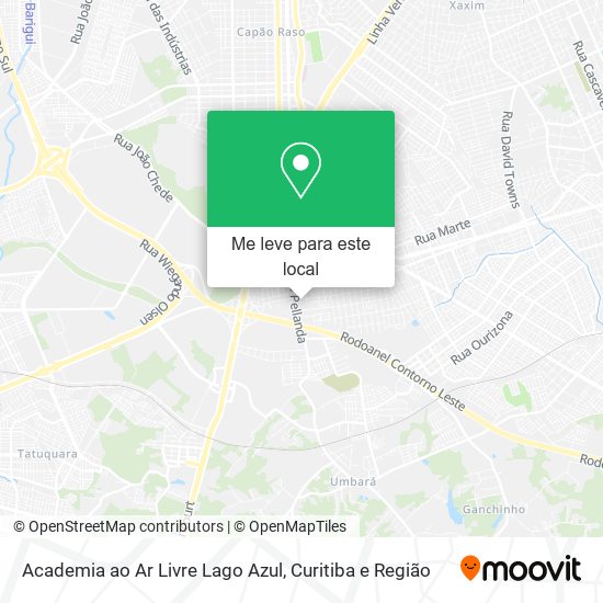 Academia ao Ar Livre Lago Azul mapa