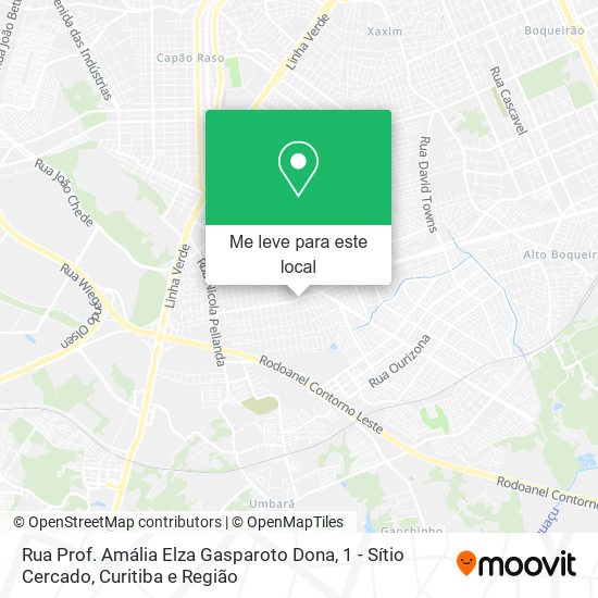 Rua Prof. Amália Elza Gasparoto Dona, 1 - Sítio Cercado mapa