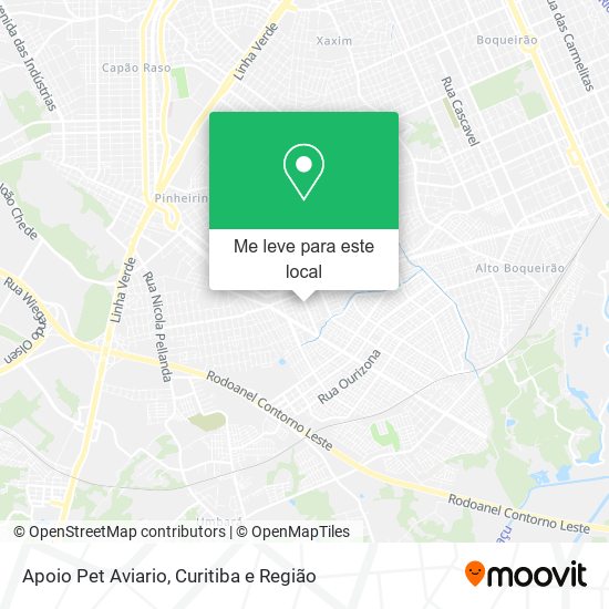 Apoio Pet Aviario mapa