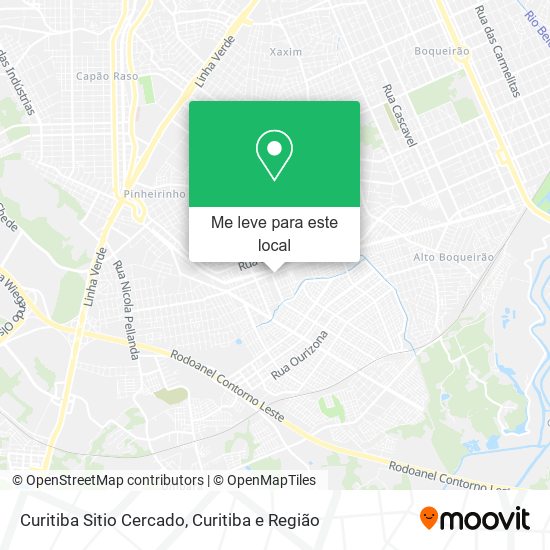 Curitiba Sitio Cercado mapa