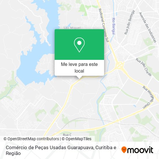 Comércio de Peças Usadas Guarapuava mapa