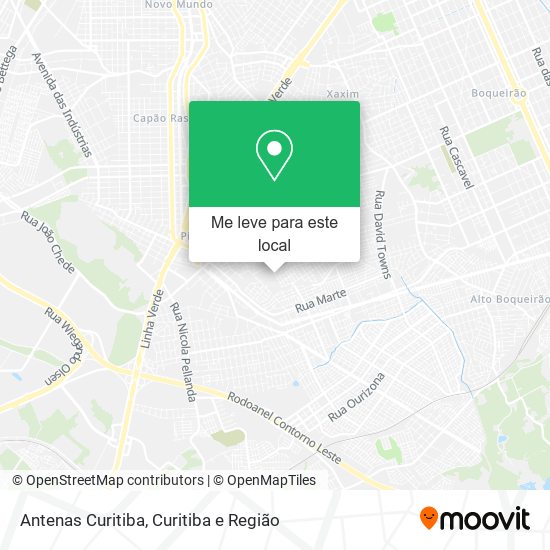 Antenas Curitiba mapa