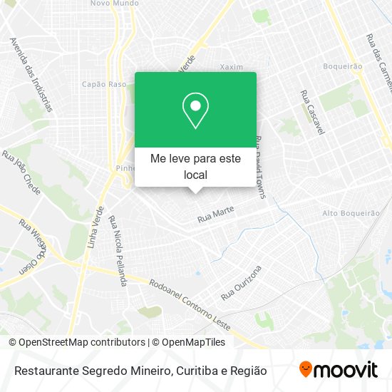 Restaurante Segredo Mineiro mapa