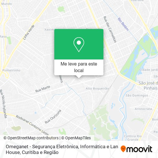 Omeganet - Segurança Eletrônica, Informática e Lan House mapa