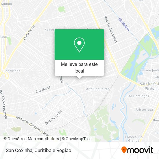 San Coxinha mapa