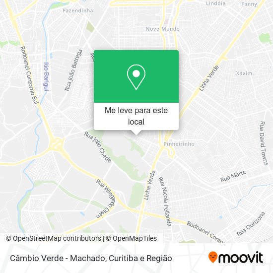 Câmbio Verde - Machado mapa