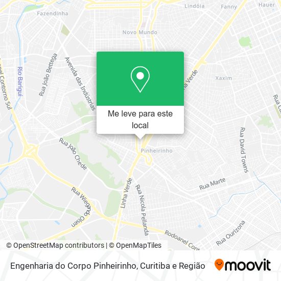 Engenharia do Corpo Pinheirinho mapa