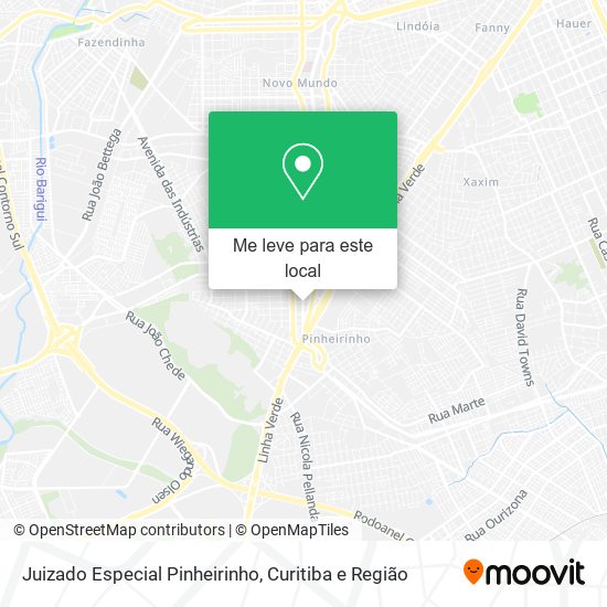Juizado Especial Pinheirinho mapa